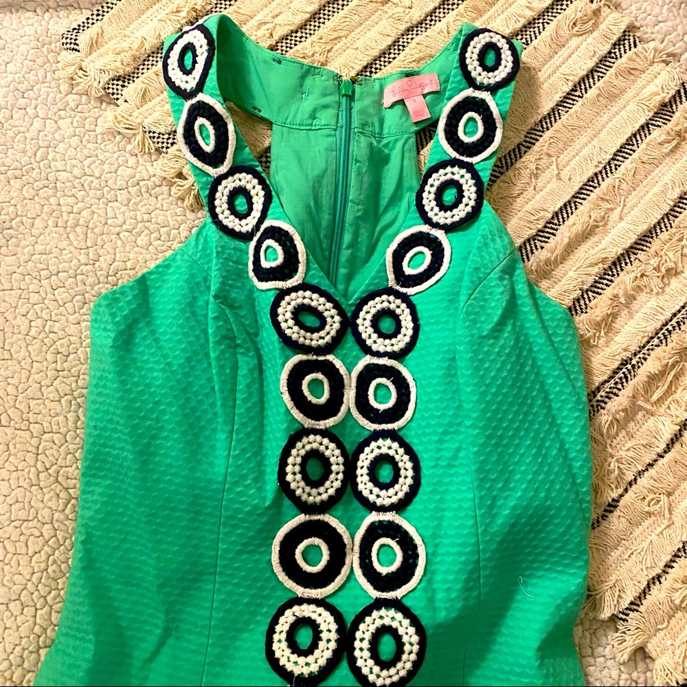 green lilly shift dress